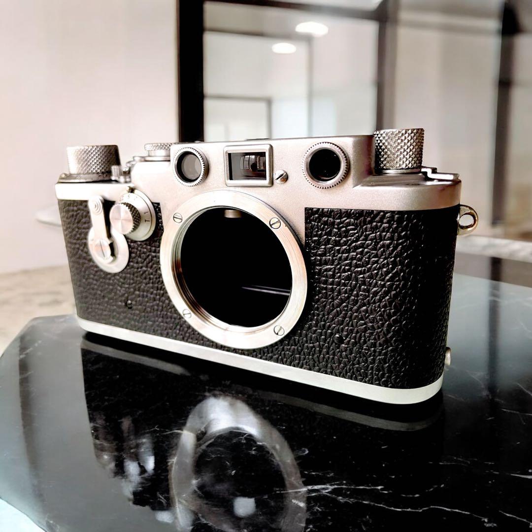 【OH済】Leica IIIf バルナックライカ セルフ付＋純正革ケース付