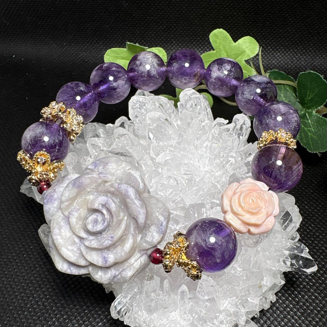 ＊sora⭐️様お取置き8/3パープルハウライト　薔薇　エンジェルフェザーアメジス