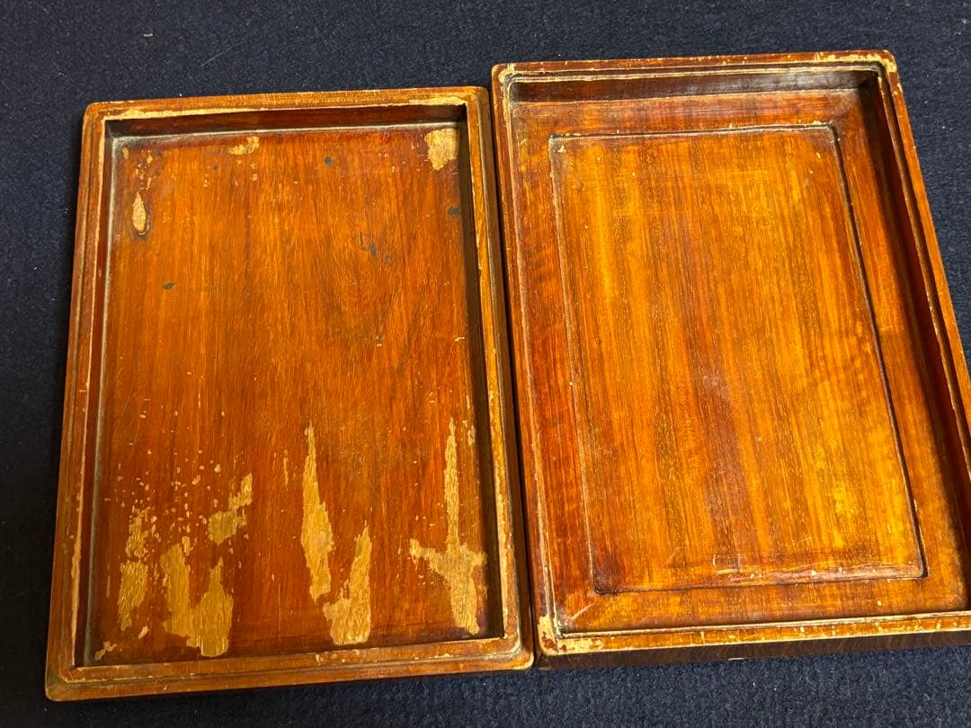 再出品　絶品老坑端渓水巌硯　魚児隊青花・金線・梅舒適先生即売会・８寸長方硯