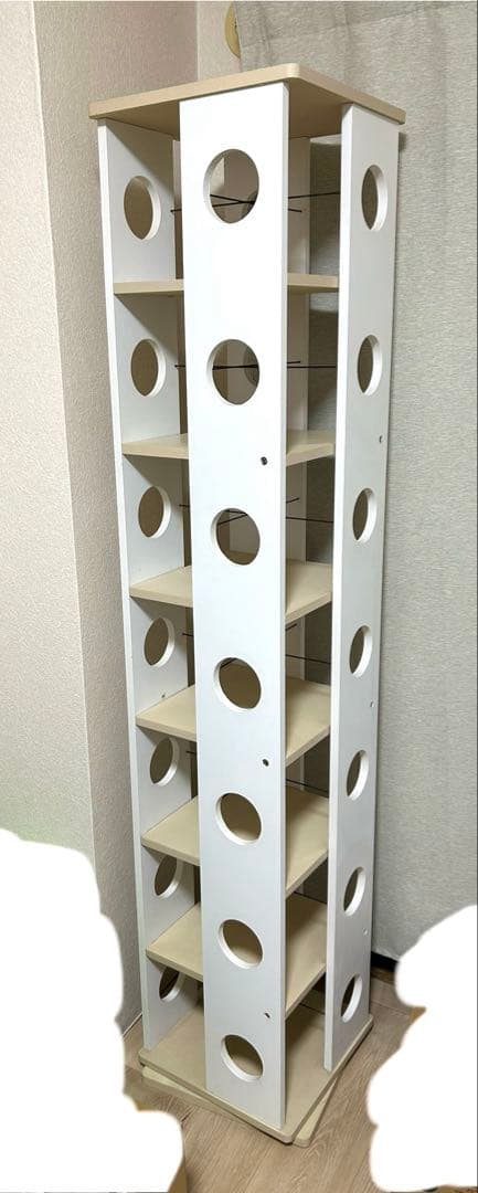 マルチラック　木製ラック　本棚　回転本棚　木製本棚　完成品