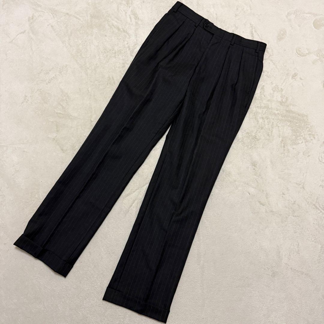 美品　バーバリーブラックレーベル　3ピース L ダークグレー　セットアップスーツ