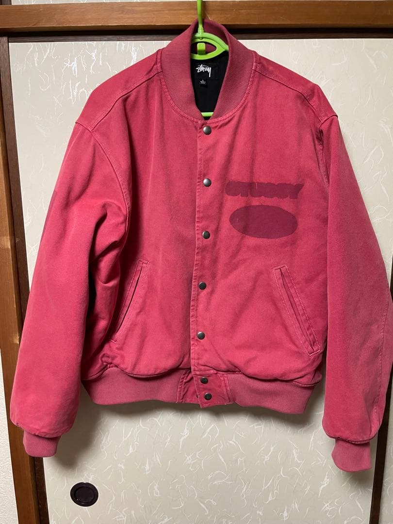 STUSSY GHOST LOGO VARSITY JACKET Lサイズ