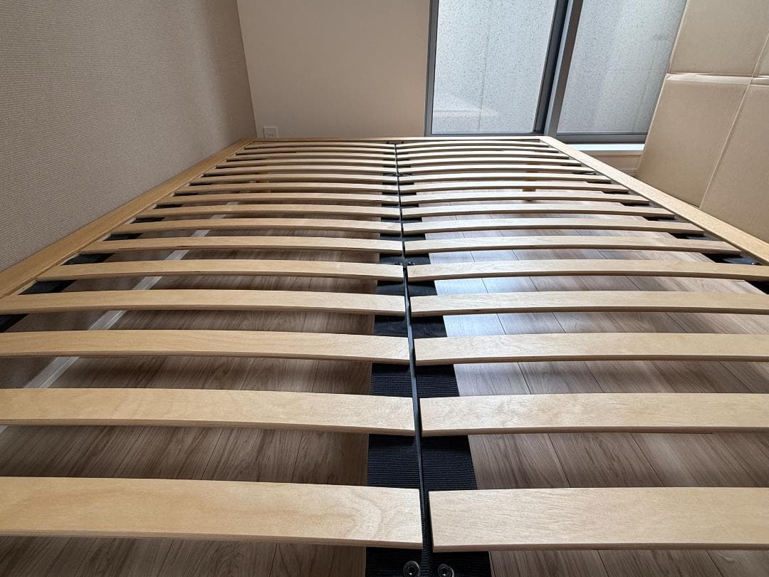 無印良品・木製ベッドフレーム オーク材突板　ダブル