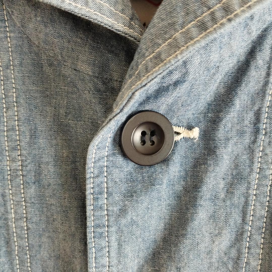 DANTON ダントン ショールカラー シャンブレー カバーオール 42 M L