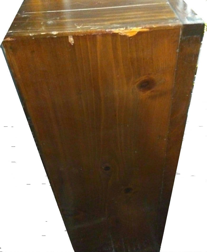 【昭和レトロ】最終値下げ♦ 木製下駄箱 （右端は傘立）✰寄木細工？