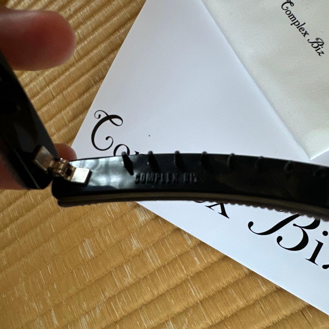 コンプレックスビズ バナナクリップ　クリスタルメッシュ　パープル