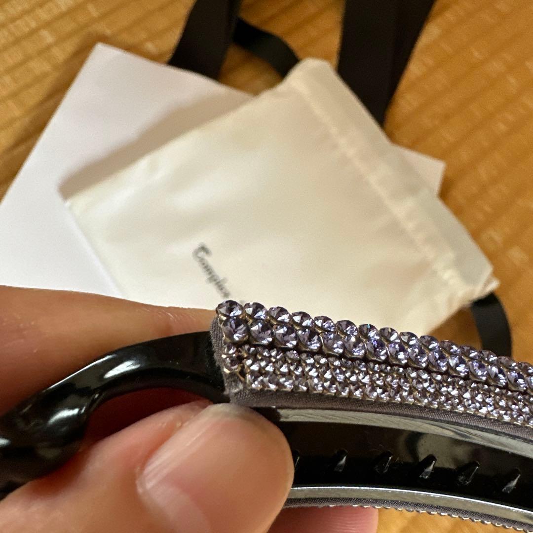 コンプレックスビズ バナナクリップ　クリスタルメッシュ　パープル