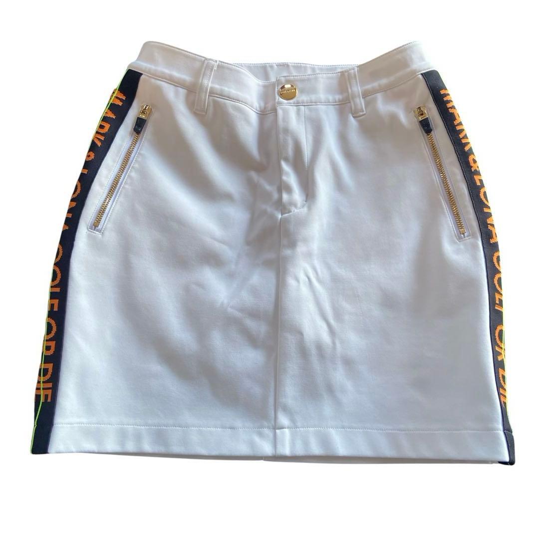【美品】MARK&LONA マークアンドロナ　サイドロゴ　ゴルフスカート 40