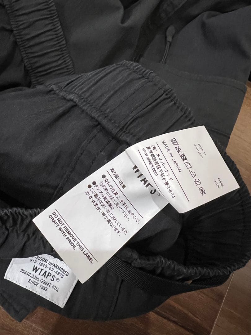h*a様 WTAPS TRACKS TROUSERS ブラック 03 ダブルタッ