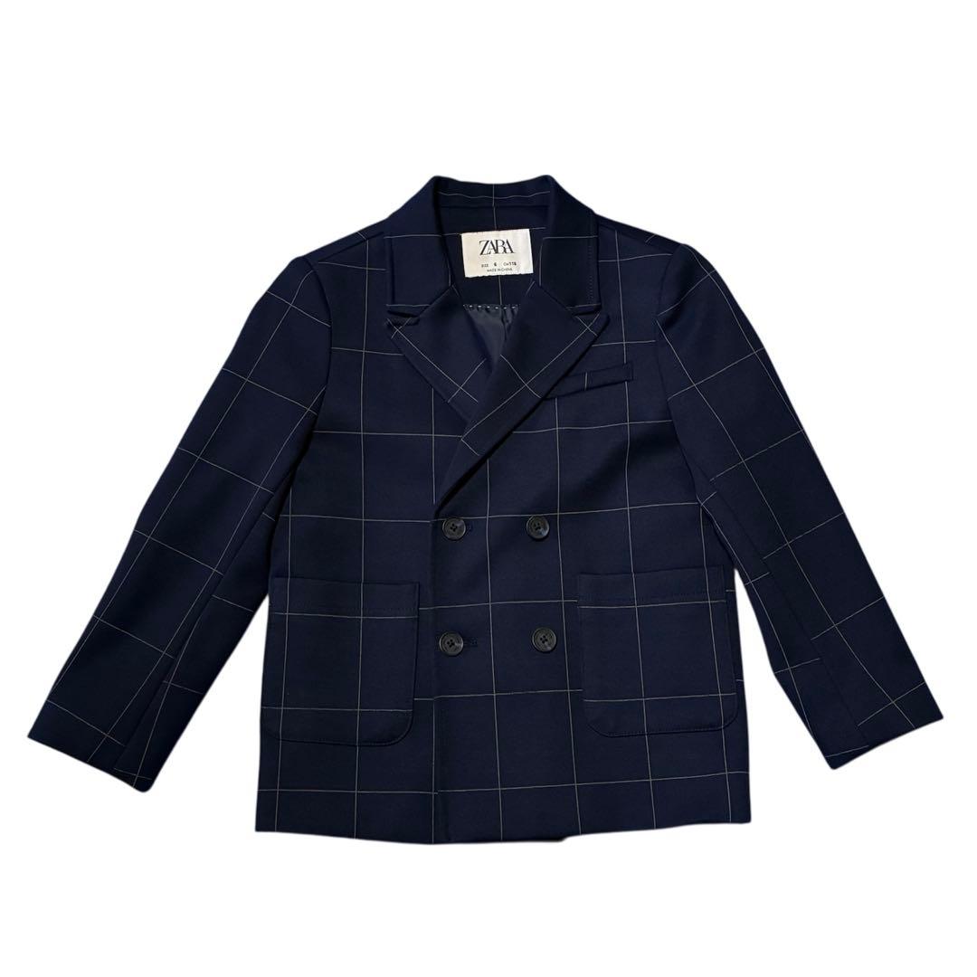 美品 ザラ キッズ 男の子 スーツ フォーマル 4点セット チェック 卒園 入学