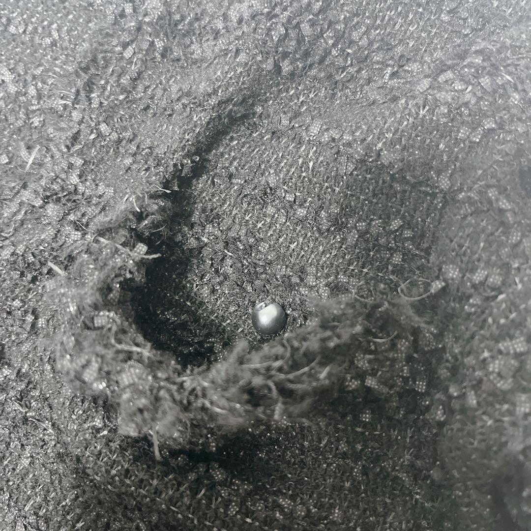 SOEJUソージュ ツイードライクニットジャケット ブラック F カーディガン