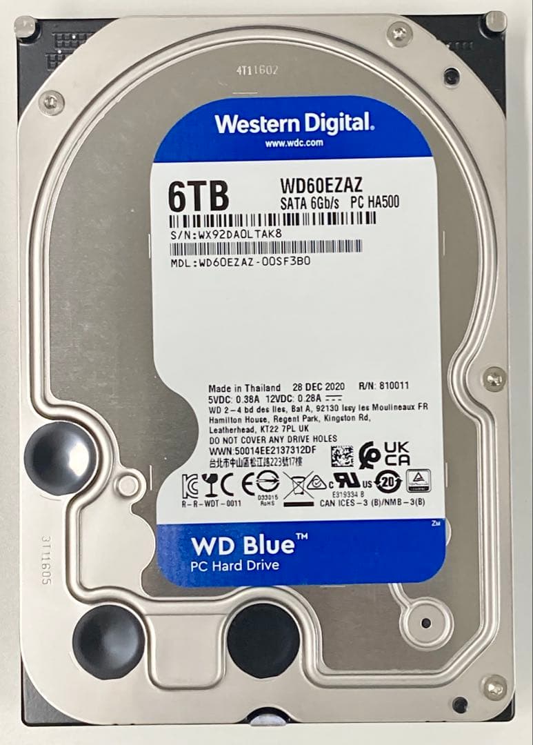 WD Blue 6TB 内蔵型ハードディスクドライブ