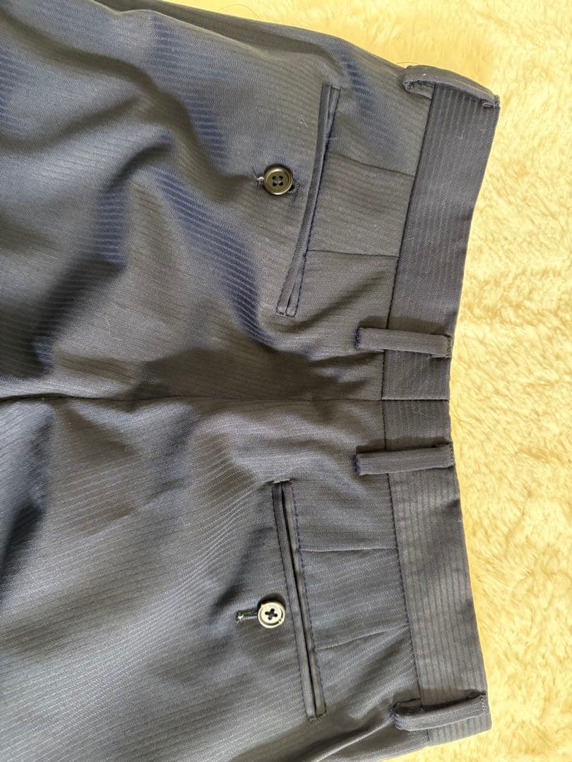 極美品✨ポールスミス 紺 スーツ 花柄裏地 3ピース セットアップ2B 現行 M