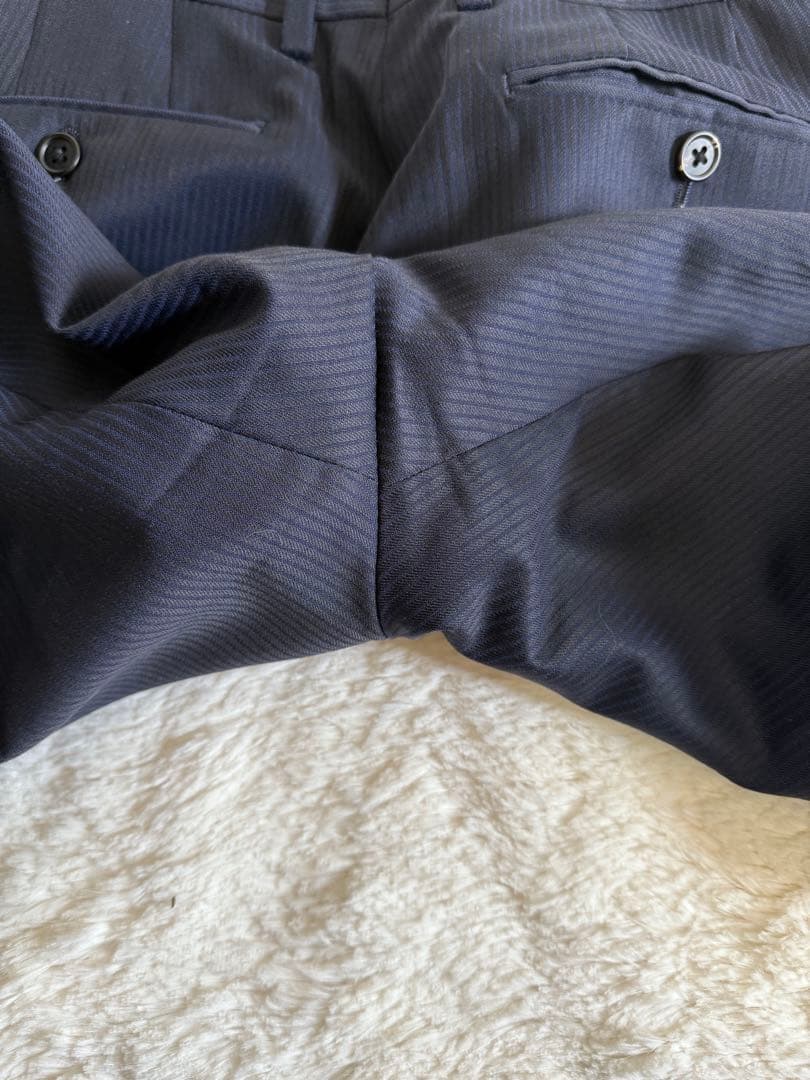 極美品✨ポールスミス 紺 スーツ 花柄裏地 3ピース セットアップ2B 現行 M