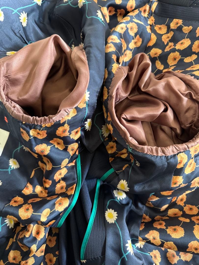 極美品✨ポールスミス 紺 スーツ 花柄裏地 3ピース セットアップ2B 現行 M