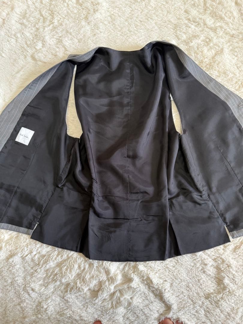 極美品✨ポールスミス 紺 スーツ 花柄裏地 3ピース セットアップ2B 現行 M