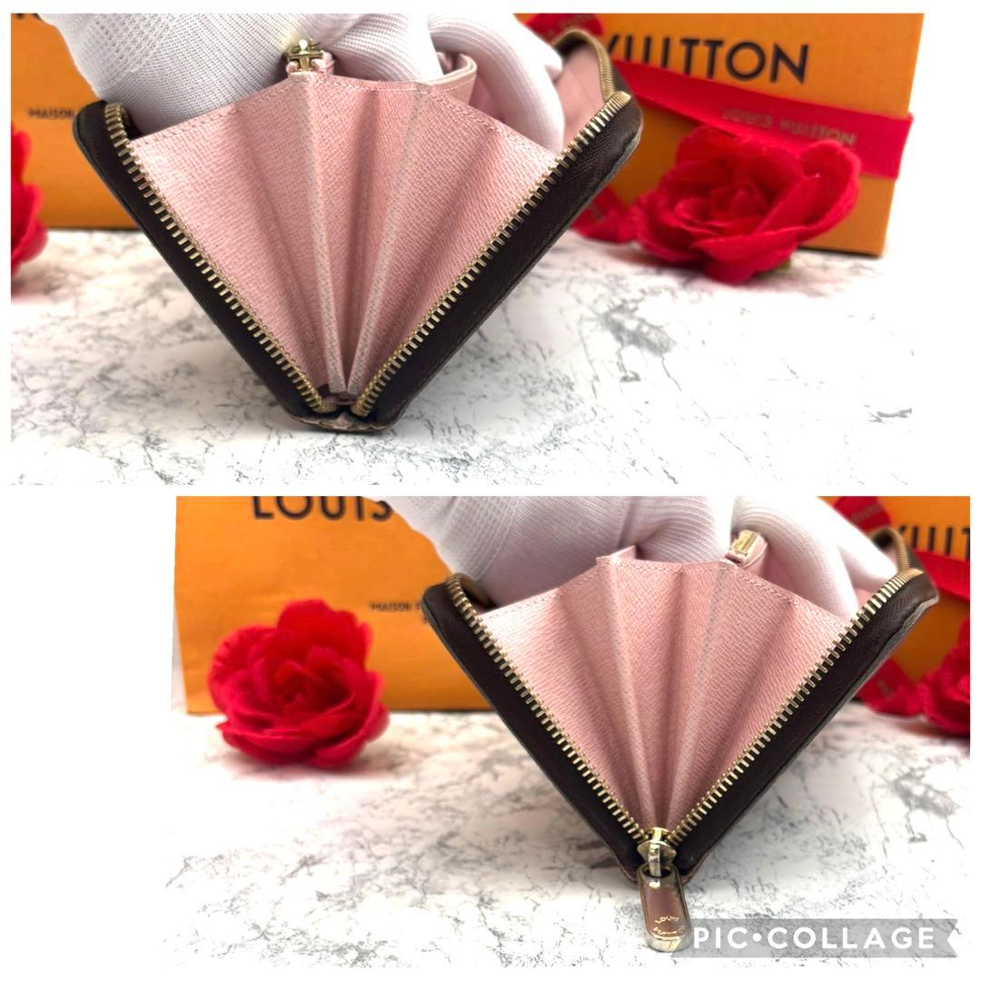 【極美品】 ルイヴィトン モノグラム ローズバレリーヌ ジッピーウォレット