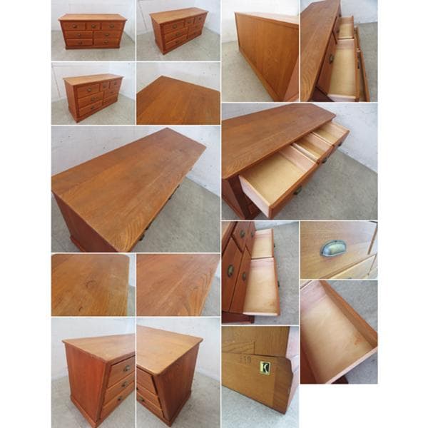 飛騨産業■キツツキ■穂高■ローチェスト■整理箪笥■7杯■ナラ無垢材■カントリー■