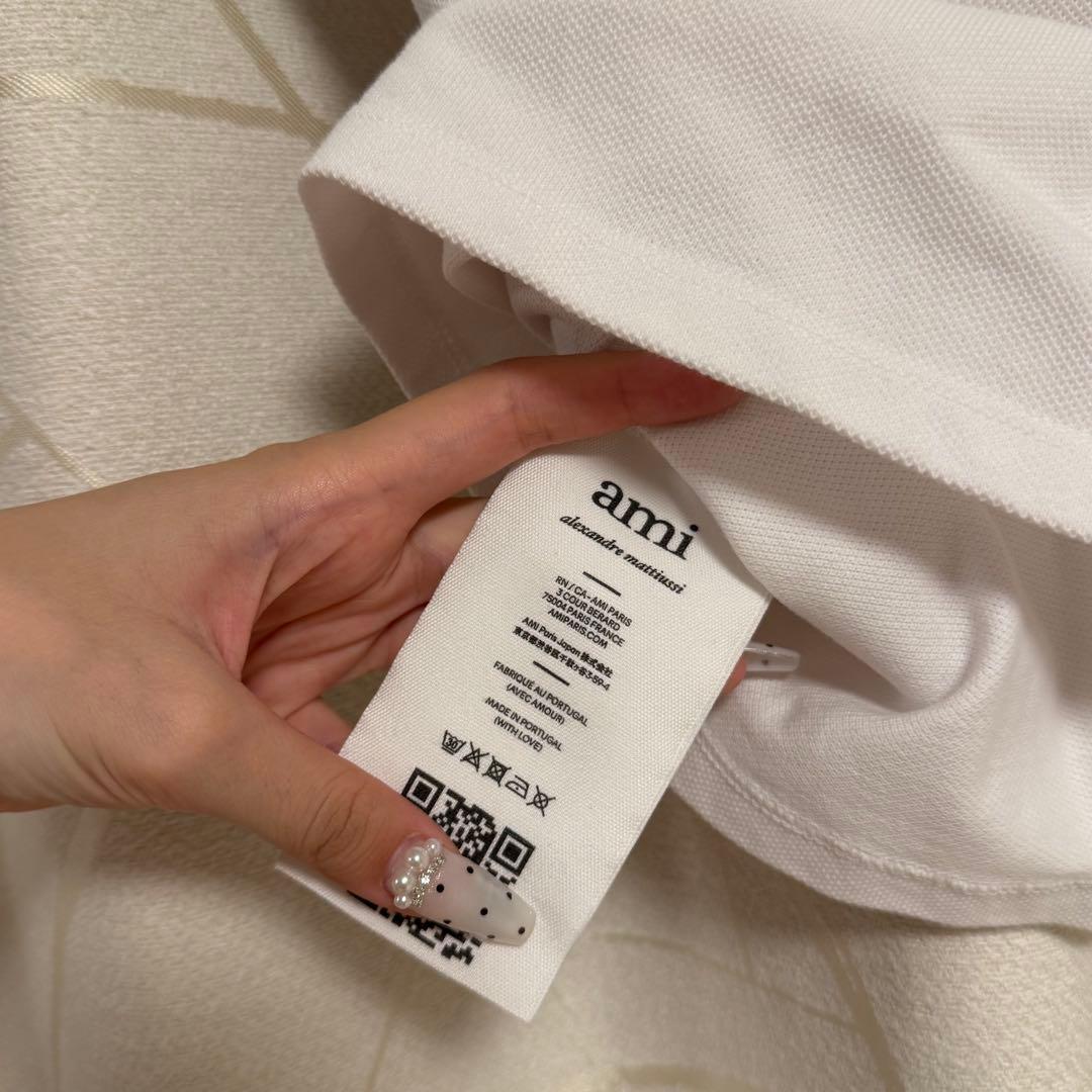 amiparis ホワイトポロシャツ