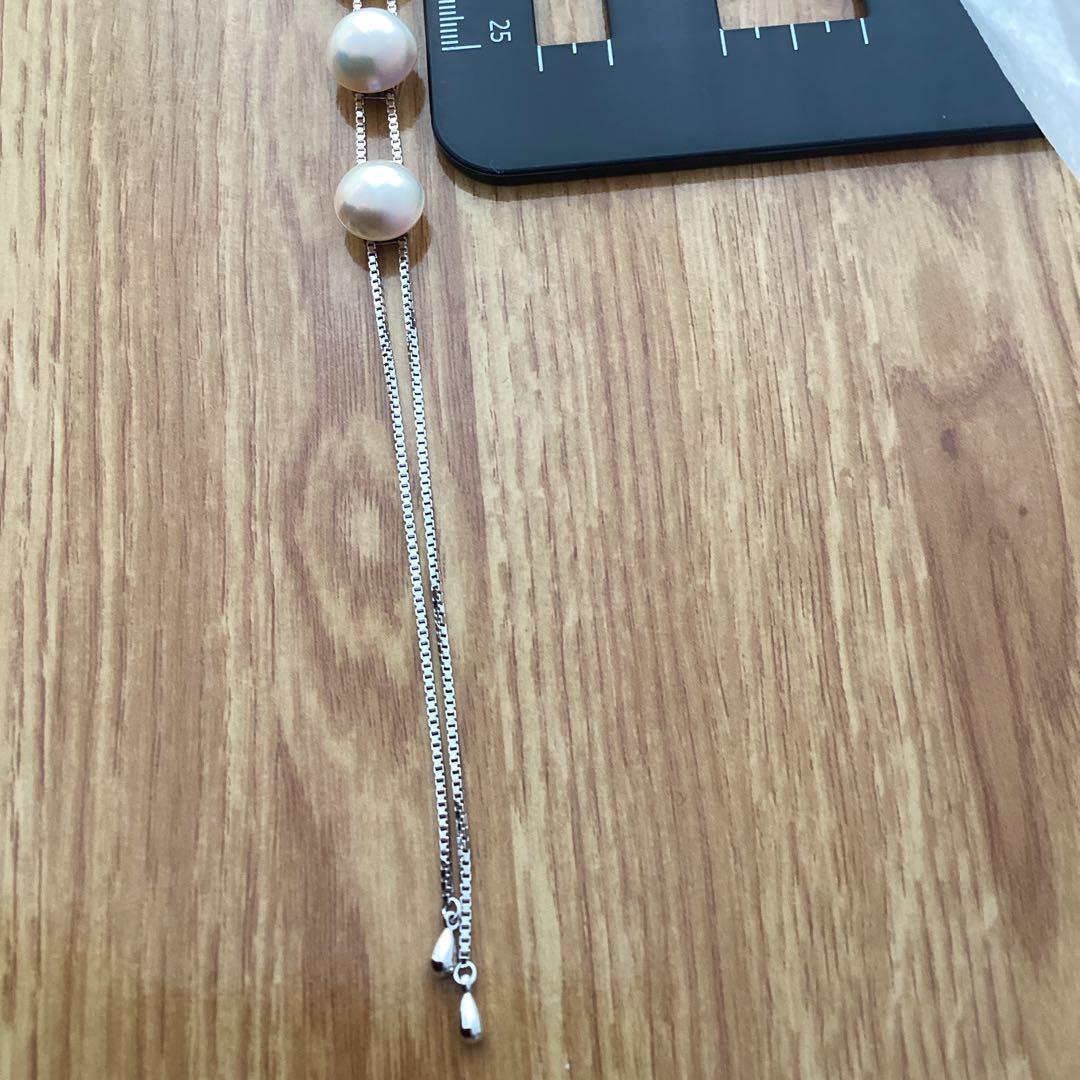 田崎真珠　マベパール　スライドネックレス　シルバー製