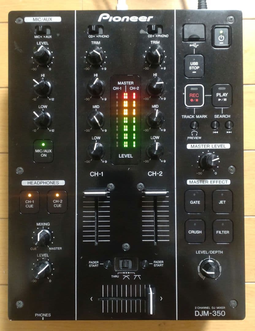 Pioneer DJM-350 動作確認済み　クロスCHフェーダー交換　元箱あり