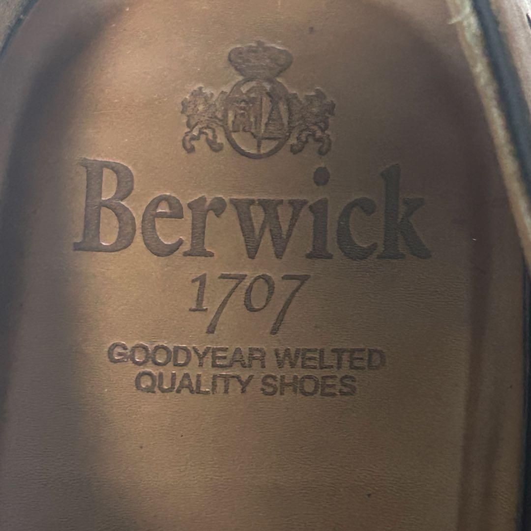 【美品】バーウィック ホールカットシューズ　アンティークブラウン 7.5