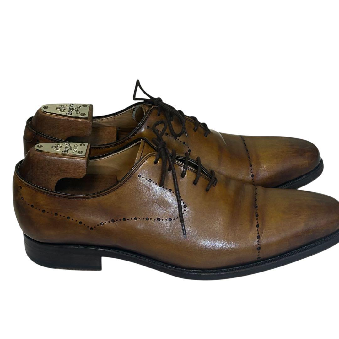 【美品】バーウィック ホールカットシューズ　アンティークブラウン 7.5