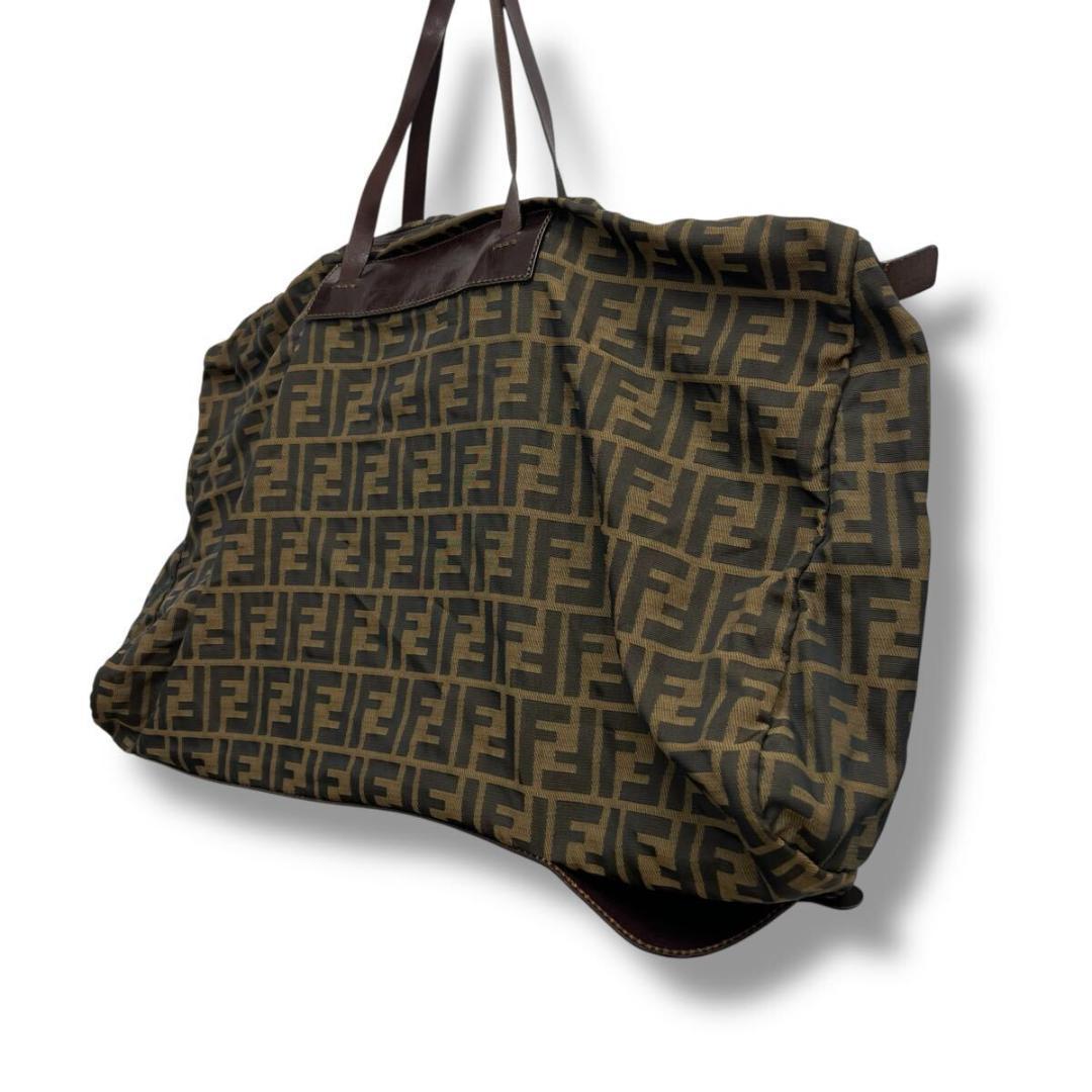 ☆FENDI フェンディ ズッカ キャンバス ボストンバッグ 折りたたみ
