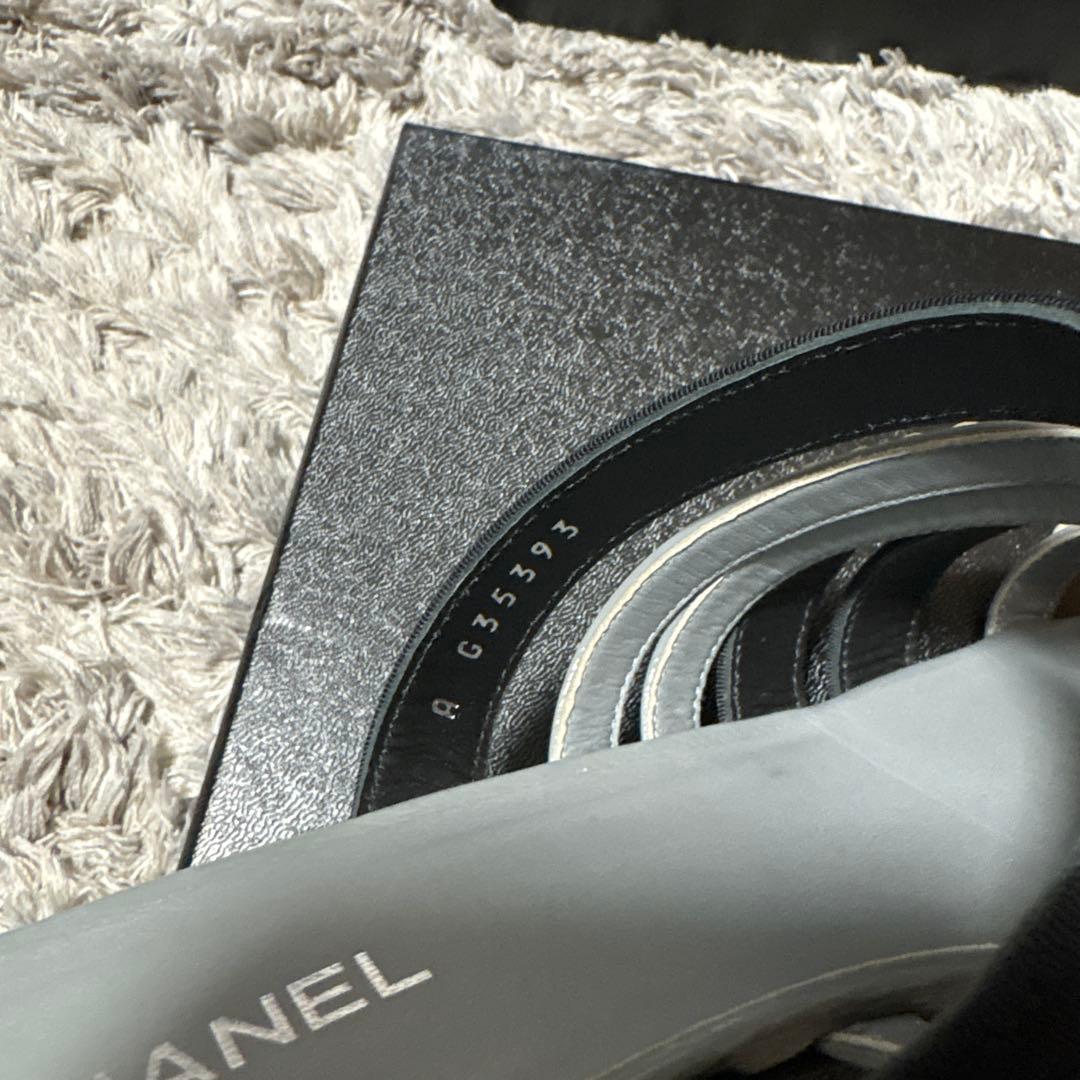 CHANEL パール装飾 ミュール ブラック