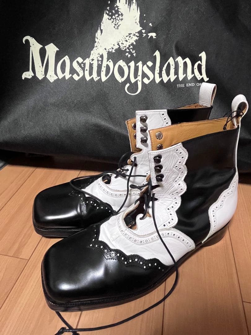 非売品　MASU ANGEL TIP BOOTS(BLACK&WHITE)