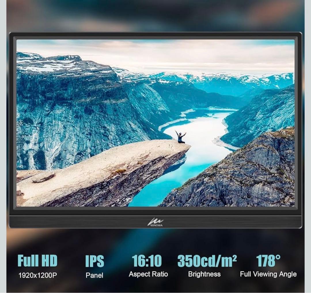 【新品未開封】モバイルモニター 16インチ Kenowa 1920x1200