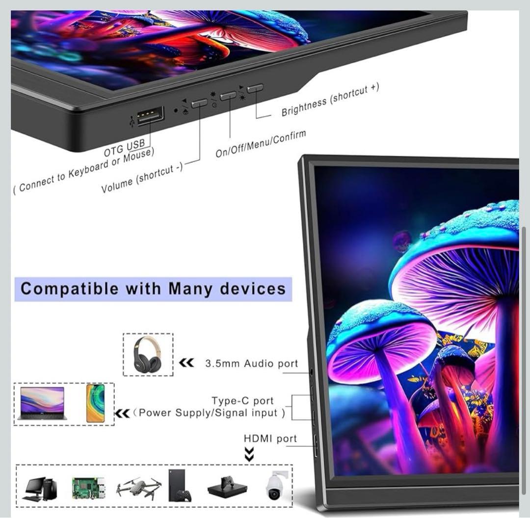 【新品未開封】モバイルモニター 16インチ Kenowa 1920x1200