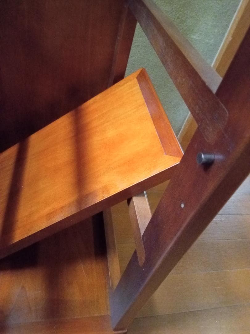 木製スリム洋服掛け 上部トレイ付き　豊岡クラフト