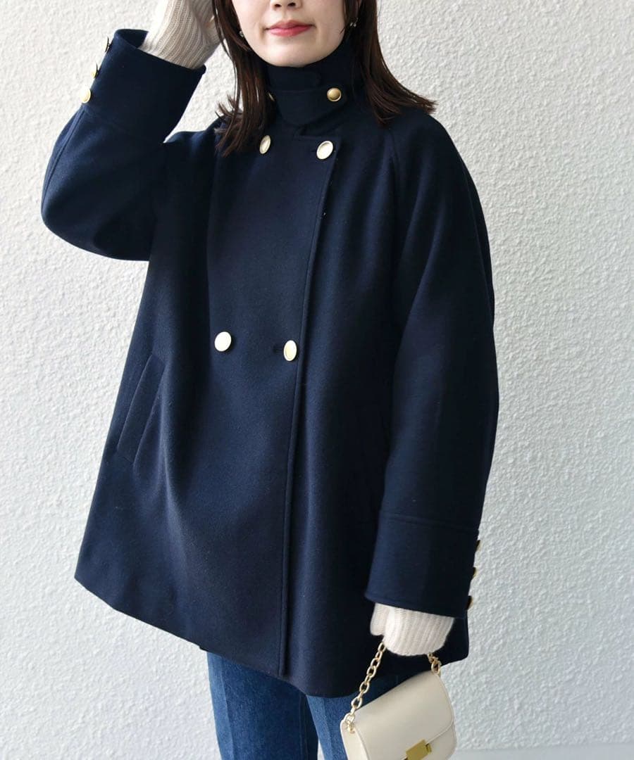 え*み様 SHIPS <手洗い可能>ウールライクジャージーメルトン 2WAY P