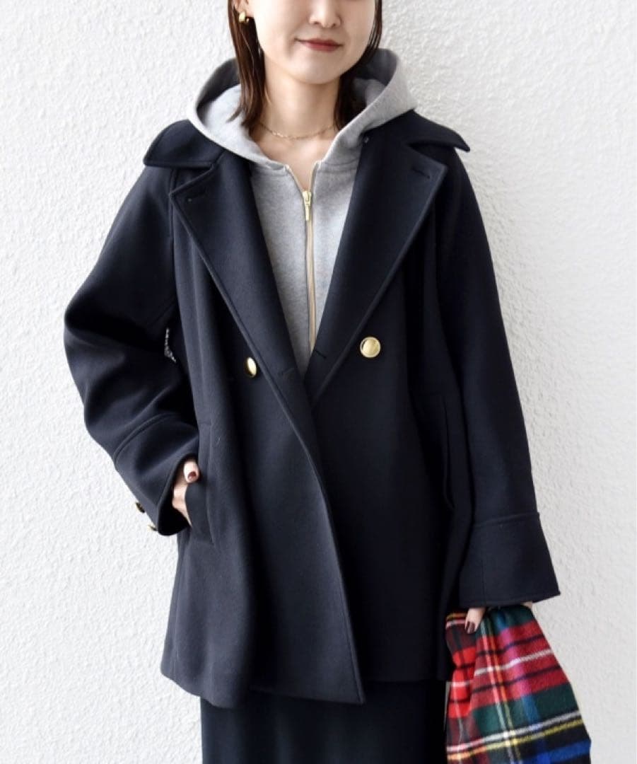 え*み様 SHIPS <手洗い可能>ウールライクジャージーメルトン 2WAY P