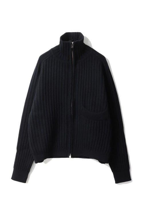 【新品】YOKE Wide Rib Highneck Zip Cardigan
