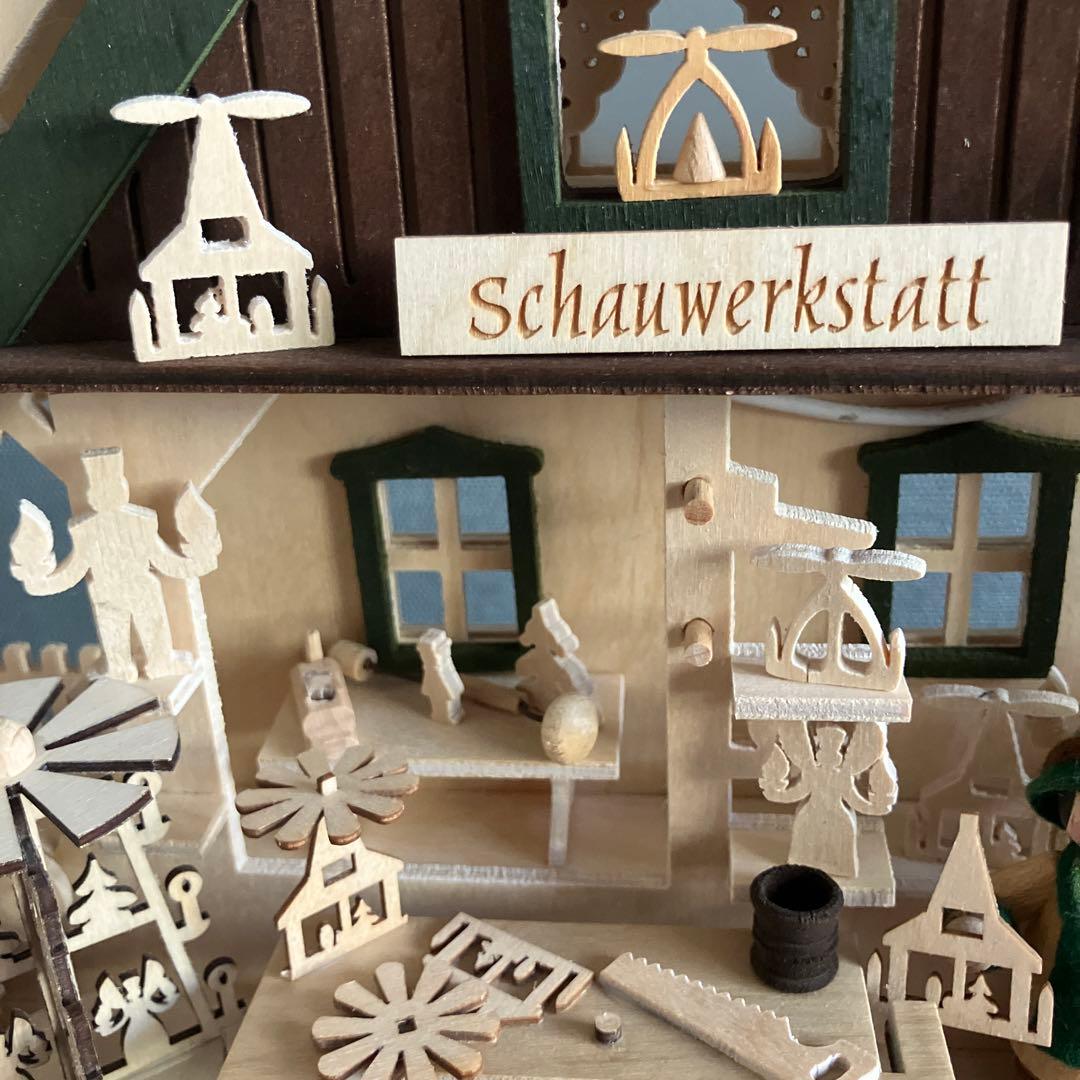 ドイツ　エルツ地方　木のクリスマス飾り　キャンドルアーチ　シュヴィップボーゲン