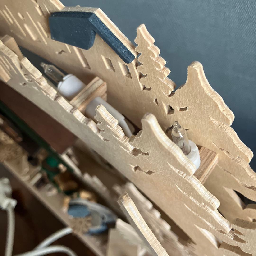 ドイツ　エルツ地方　木のクリスマス飾り　キャンドルアーチ　シュヴィップボーゲン