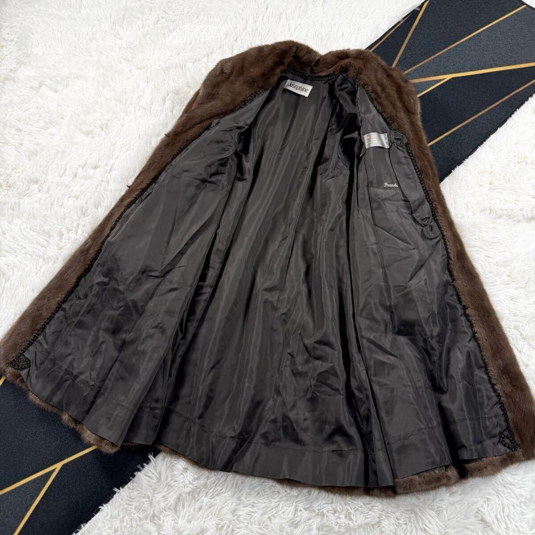 美品 裾周り229㎝ ジョセフィーヌ パステルミンク コート 金サガ AA195