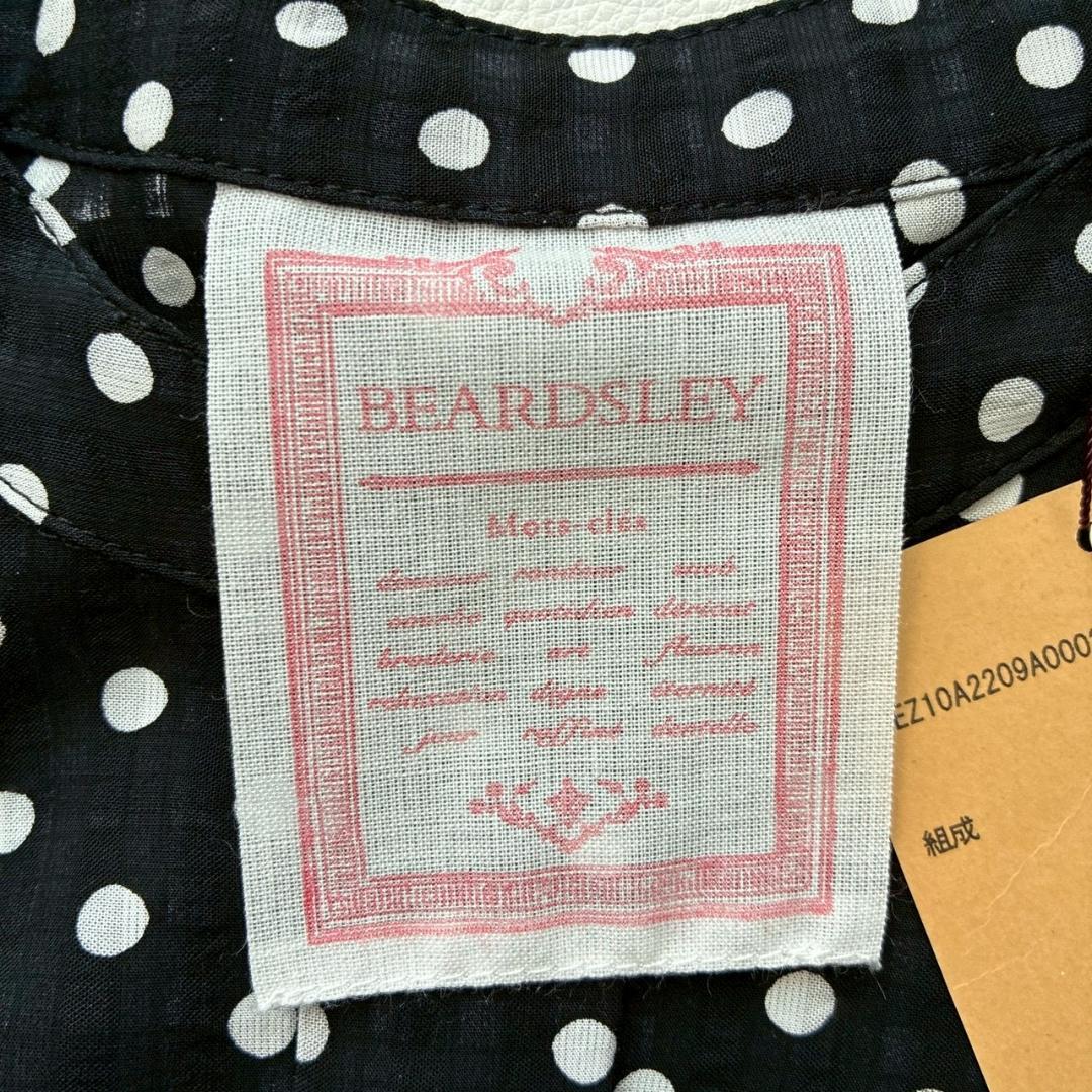 【新品タグ付き】BEARDSLEY　大人気✨ドットギャザーロングワンピース 黒