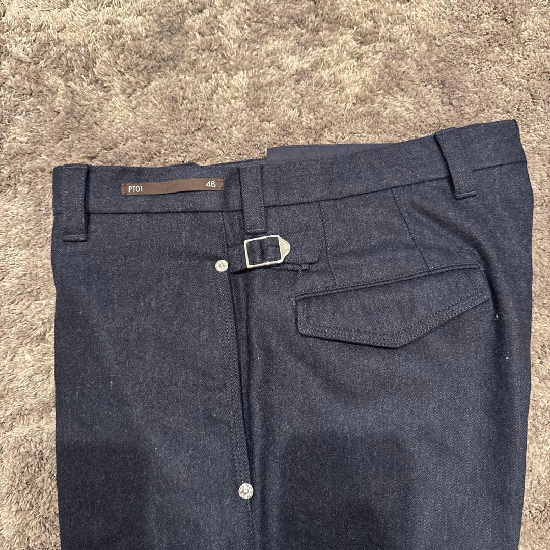 極美品　PT01 ピーティーゼロウーノ　スラックス　ネイビー　46 M