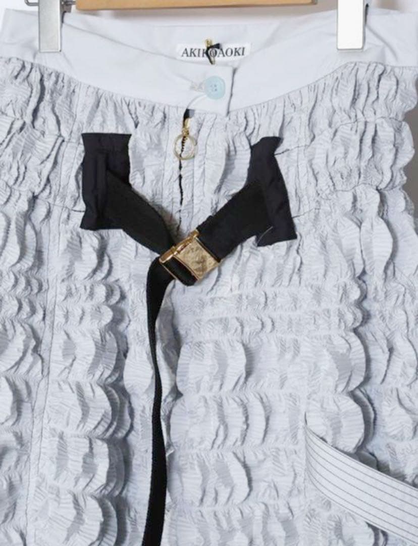 AKIKOAOKI アキコアオキ　ポップコーンプリーツパンツ