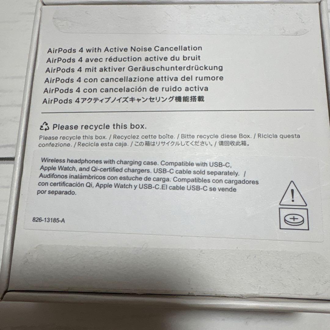 Apple AirPods 4 (ANC) 本体ノイズキャンセリング搭載　 中古