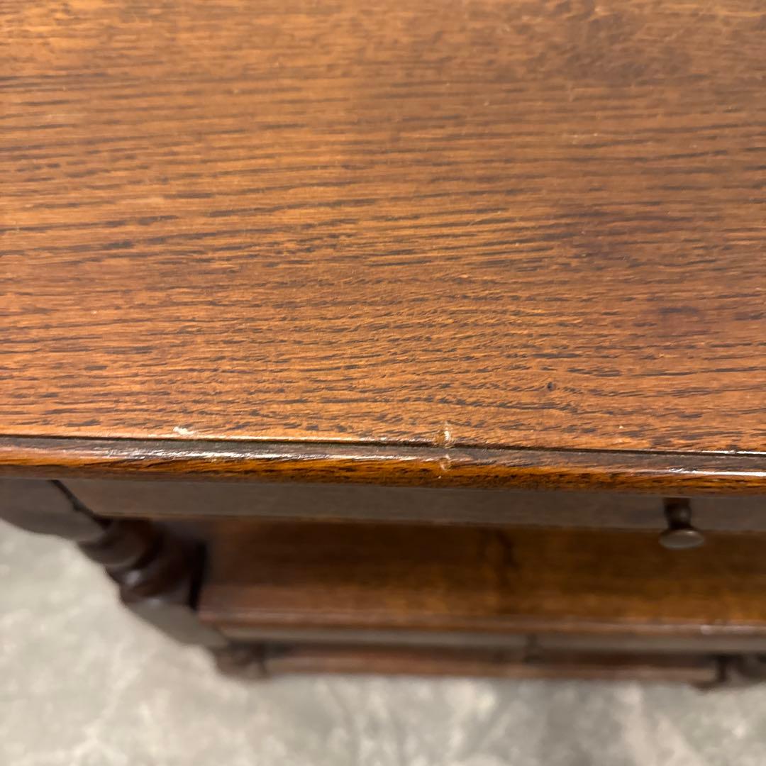 年末年始saleヴィンテージ　木製サイドテーブル　引き出し付き　2段