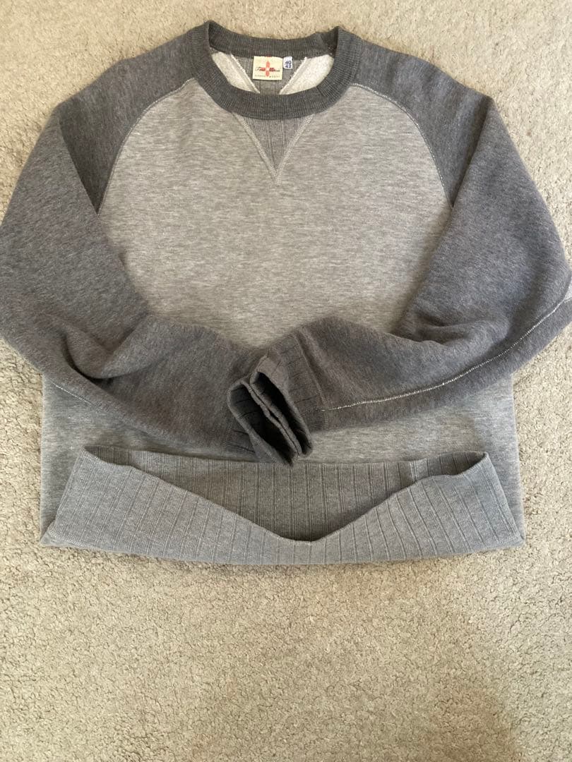 【Two Moon 】丸胴　両Vスウェット　ラグラン　40/42 (M)