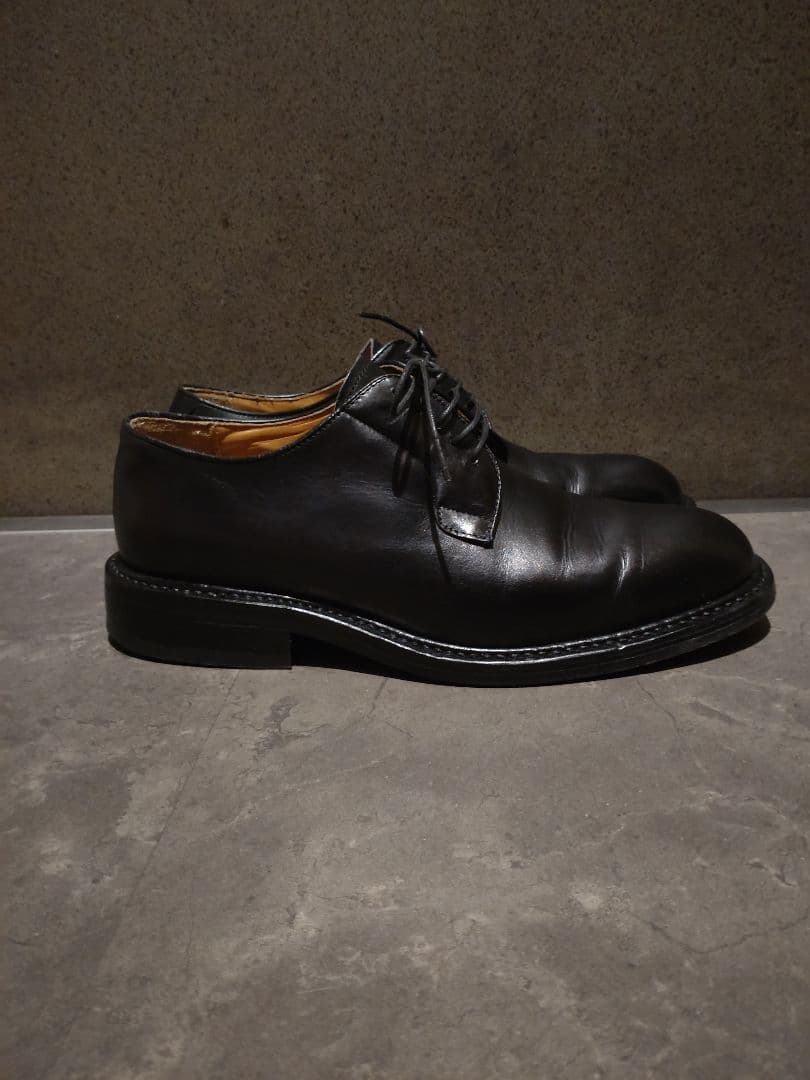 セール中　即出荷　美品　バーウィック プレーントゥ 黒　7 レザーソール