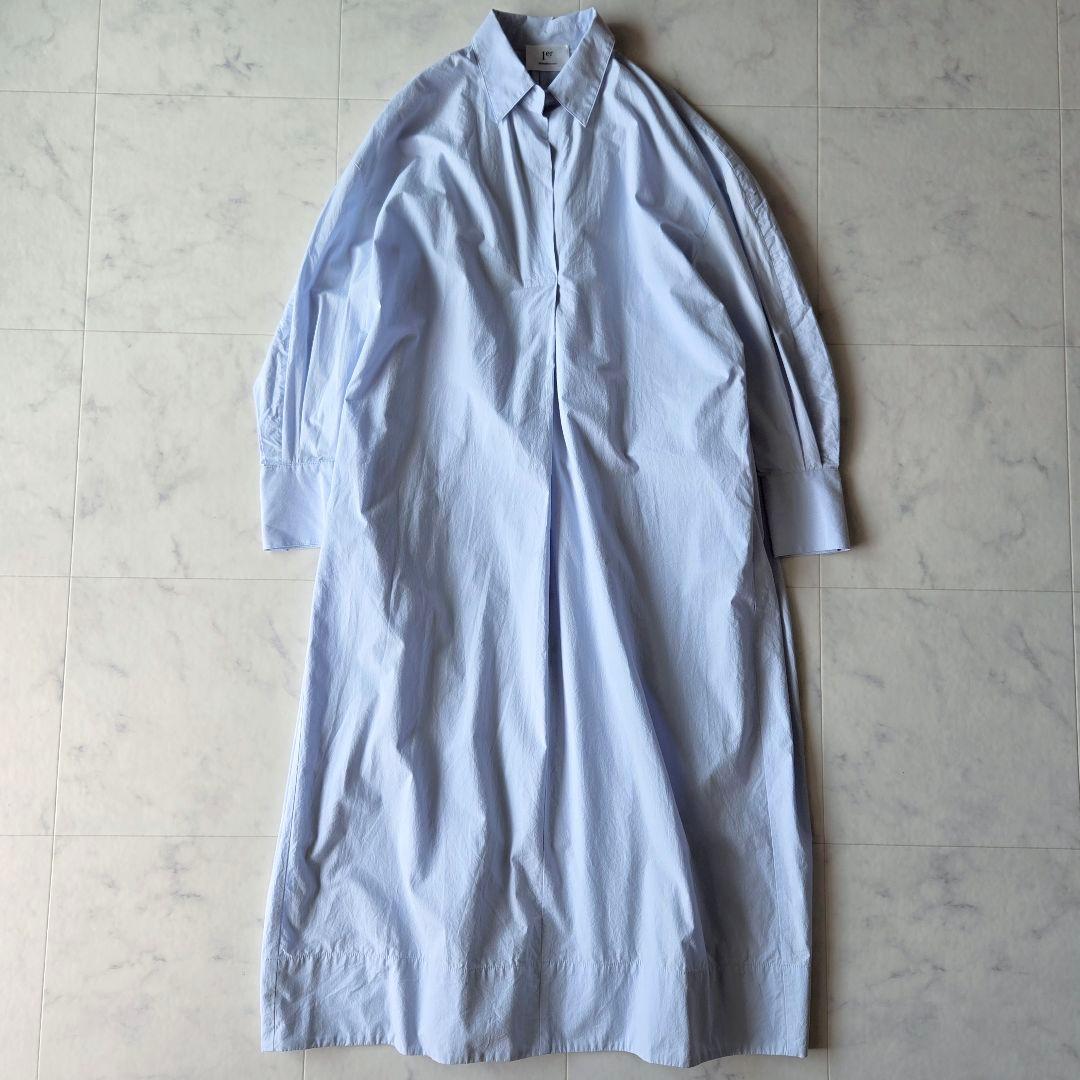 美品✨プルミエアロンディスモン　タイプライタースキッパーワンピース　ブルー