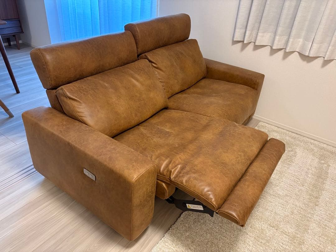 美品 電動リクライニングソファ 2.5人掛け クラッシュゲート グリード 送料込
