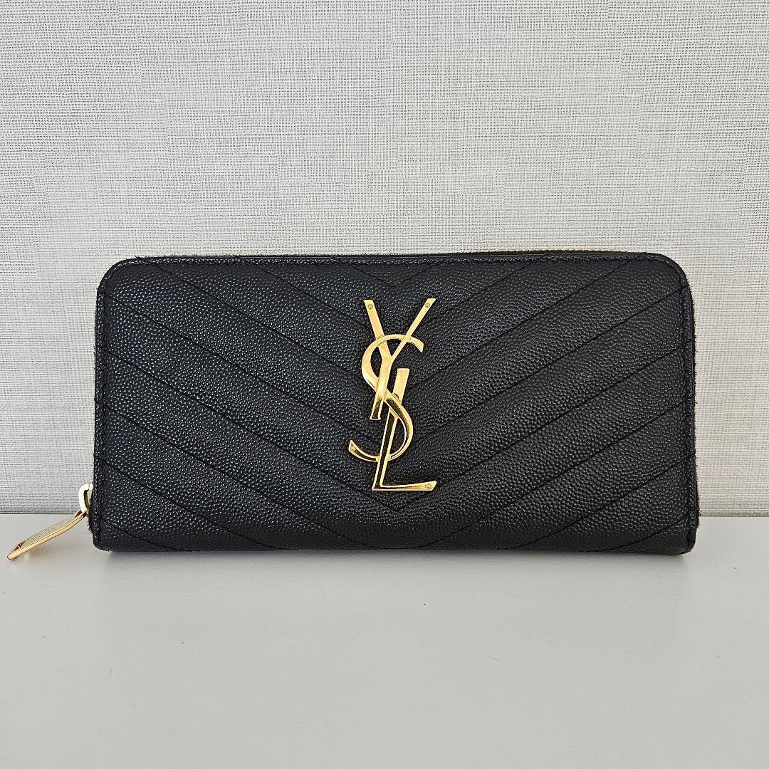 サンローラン SAINT LAURENT モノグラム長財布 ブラック