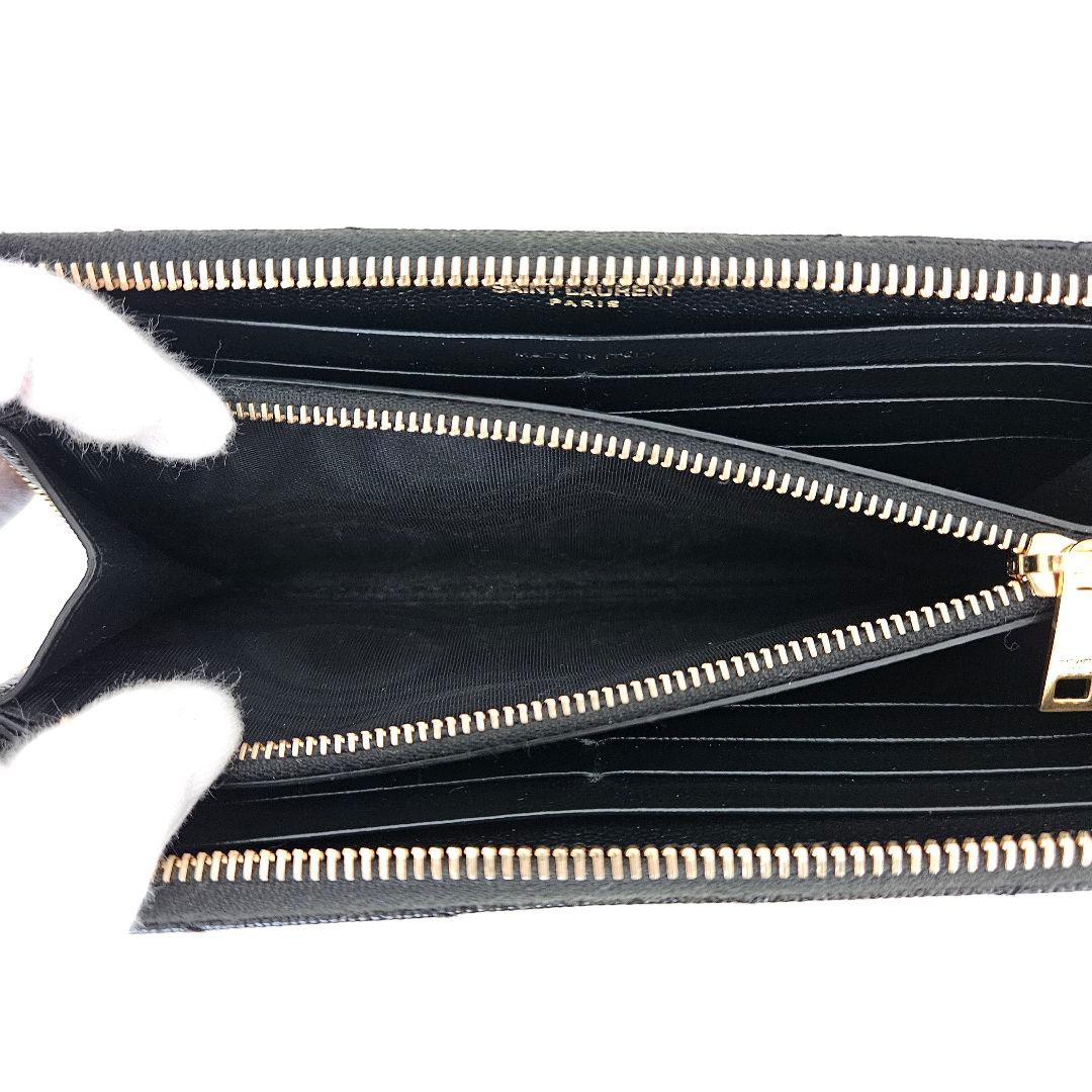 サンローラン SAINT LAURENT モノグラム長財布 ブラック
